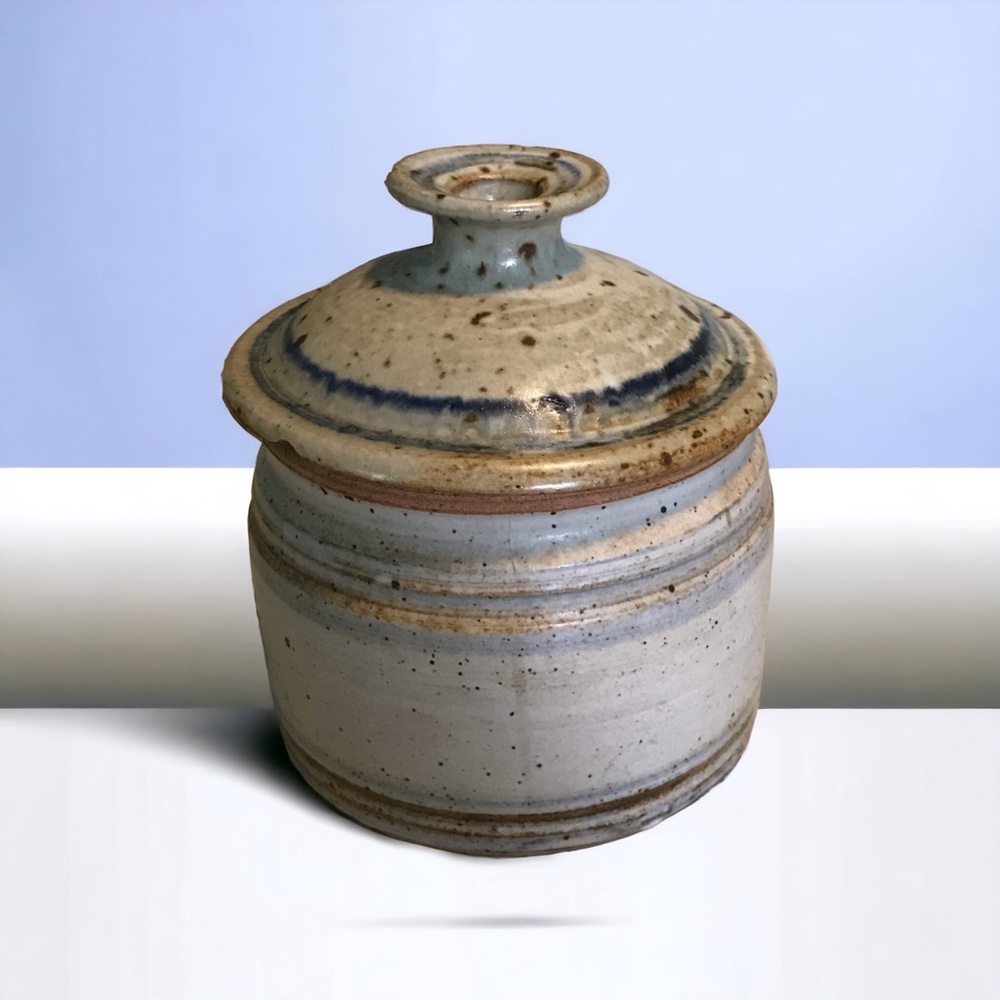 Studio Handmade Clay Multicolored Bowl With Lid